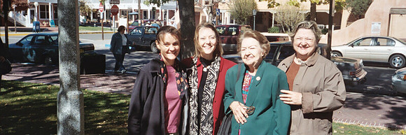 Anna, Carolyn, Dottie and Paige in Santa Fe