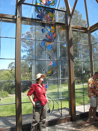 Heather in Di Rosa's Gazebo