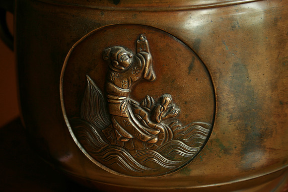Copper Planter  Detail