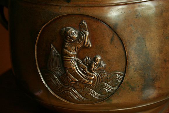 Copper Planter  Detail