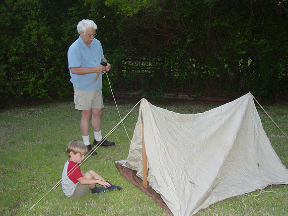 Aidan's First Tent